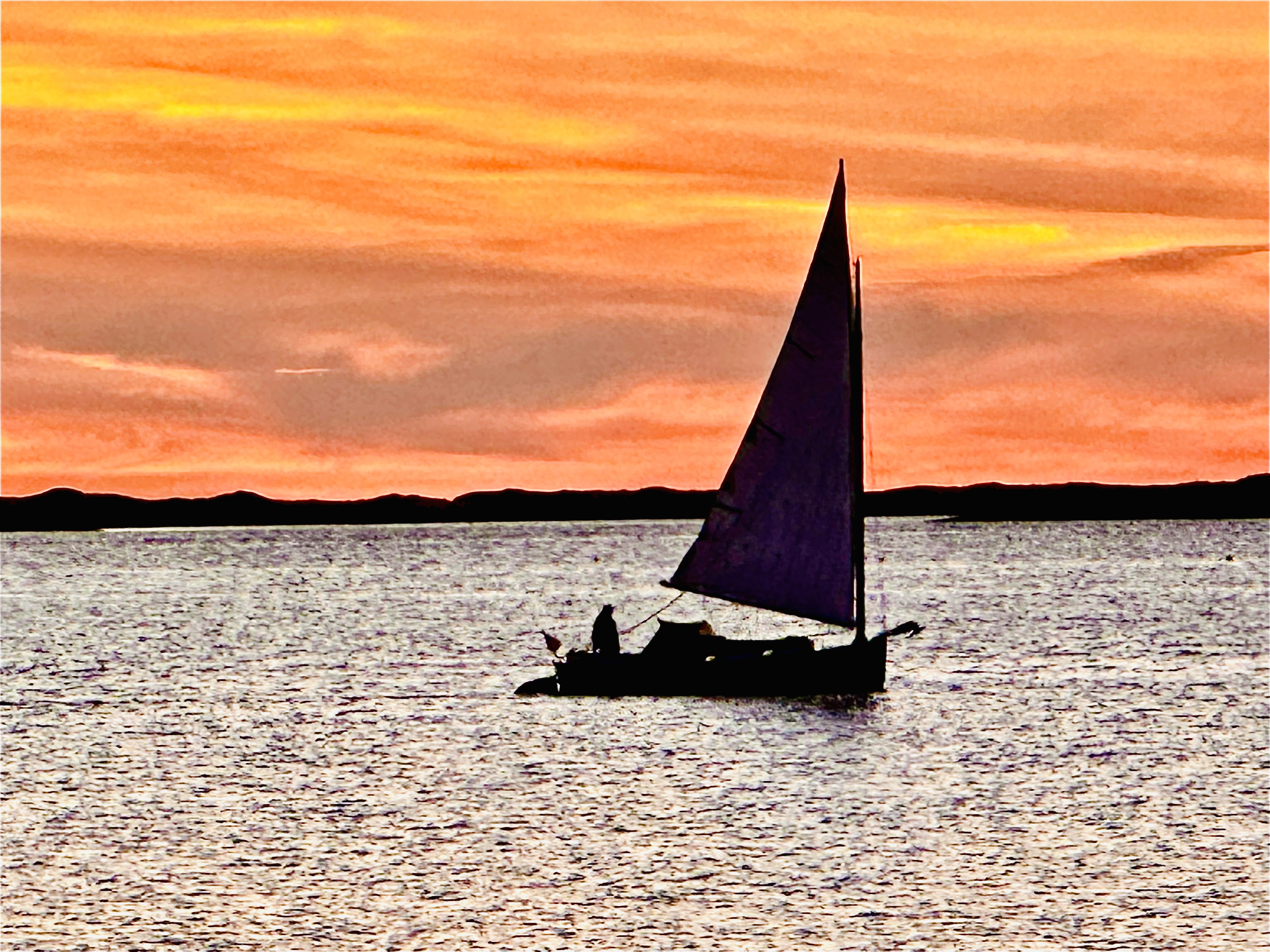 Sailing at sunset