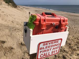 Please don't use our Stop the Bleed kits as dog poop receptacles!!!
